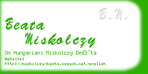 beata miskolczy business card